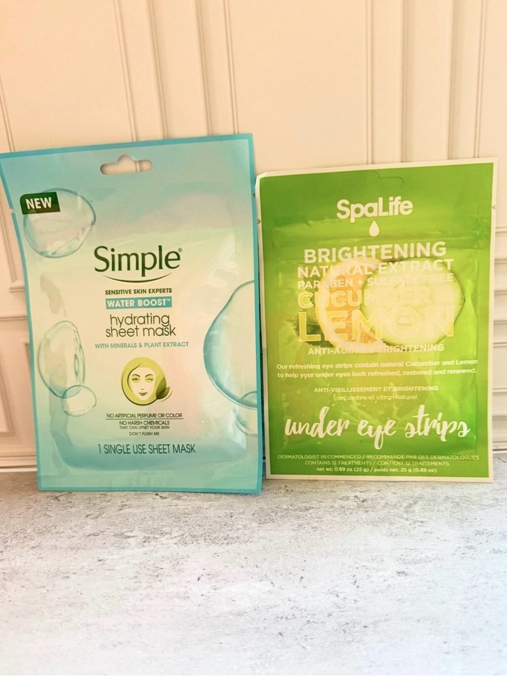 ✨Duo: Simple Hydrating Sheet Mask & Spa Life Brightening Under Eye Patches